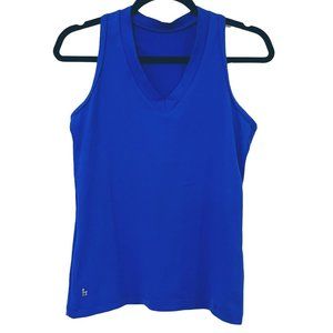 Brasil Sul Active Wear Tank Top Size Medium Blue V-Neck Racerback Stretch